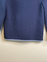 Cat & Jack Boys M 8 Navy Blue Quilted Half Zip Pullover Jacket