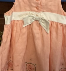 Janie And Jack Salmon Color Linen SunDress 6-12 Months
