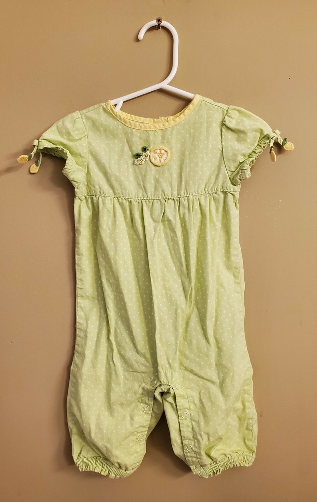 Gymboree 3-6 Lemon Romper Lemon Tree Line