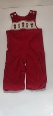 Le Za Me Red Corduroy Hand Smocked Nutcracker Jon Jon