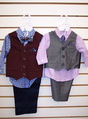 Infant Boys Starting Out 4-Pc. Purple & Gray Vest Suit Size 24 Month