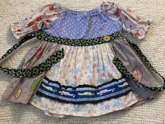 Matilda Jane Peasant Top 2T Wonderful Parade Kites Stars Roses Dots Sash Belt