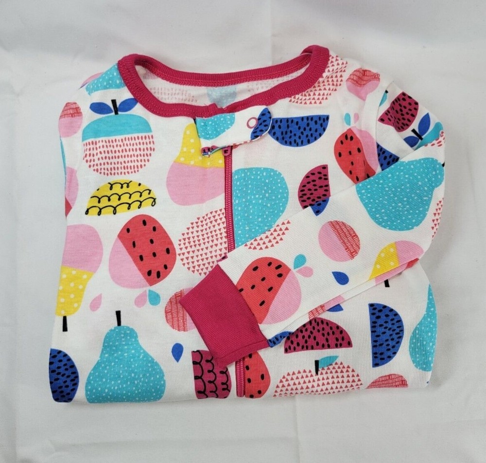 Lamaze Childrens Colorful Fruit Footie Pajamas 100% Organic Cotton