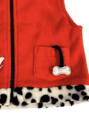 Vintage Y2K Disney 102 Dalmatians Red Fleece Full Zip Vest Size 2T