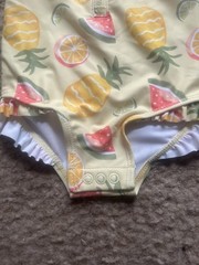 Carter’s Baby Girl 1-Piece Yellow Fruit Swimsuit Size 12M ~ NWT