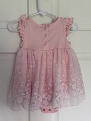 Little Me Girls Pink Dress 6 Months plus Headband