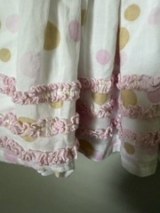 Marmellata Girls 3-6M White Pink Polka Dot Fit & Flare Dress Sleeveless
