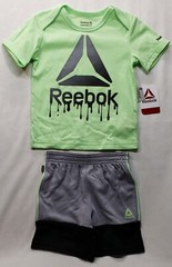 Reebok “Delta Slime” Baby Boy 2-Piece Outfit Set Size 24 Months/New
