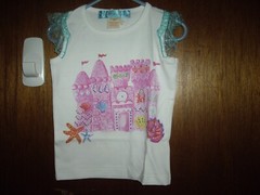 T17 NWT Girls Size 3T Lollipop Twirl Princess Sand Castle Top Rhinestones Tulle