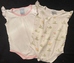 Baby girls BELLA BLISS set of 2 bodysuits 18m Bunny Rabbit Onepiece Pink Spring