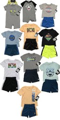 HURLEY Baby/Toddler Boys 3PC Short Sets or Short Rompers + Socks; Szs 3M-4T, NWT