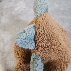 Max Studio Baby Vest 12 Months Brown Teddy Bear Sherpa Dinosaur Hood