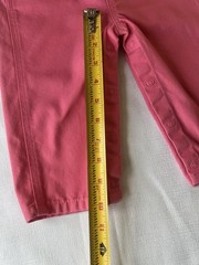 Carhartt Girls Size 12 Month Pink Overalls Snap Legs 100% Cotton