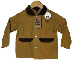 Eddie Bauer Kids Barn Jacket 24 Month Chore Coat Brown Corduroy Trim Cotton NWT