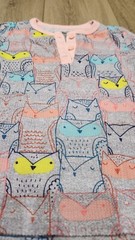 Owl Pajamas PJ Set Girls Toddler Size 2T Pink & Gray Komar Kids Sleepwear