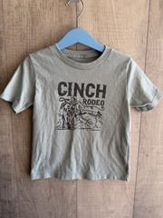Cinch Rodeo Toddler Boys Girls Unisex T Shirt Short Sleeve Western 4T Blue Gray