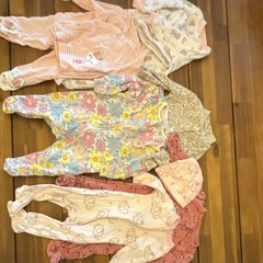 Lot Baby Girl Footed Sleepers 0-3M Cotton