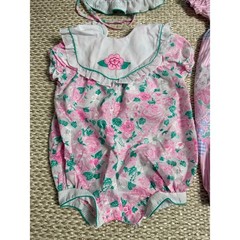 Vintage Baby Girl Floral Patchwork Romper Jumpsuit Bundle 6-9 Cottagecore 90’s