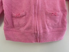 Carters Baby Girls Solid Pink Lightweight Stretch Zip-Up Long Sleeve Hoodie 6 M