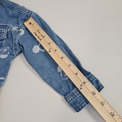 Disney Mickey Mouse All Over Print Jean Denim Jacket Size 3T 3 Toddler