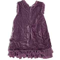Ermanno Scervino Baby Dress Purple Velvet Silk Blend Ruffle 12 mos? Sleeveless