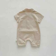 All Seasons outwear solid color short sleeves clothes for 6-12 M, Beige