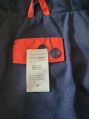 Simple Joys, Carters, Red W/Navy Cherries Raincoat With Pockets And Hood. 6-9 Mo