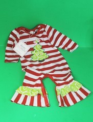 Holiday Ann Loren Boutiques Baby Girl Romper Jumpsuit W Christmas Tree 12 – 18 M