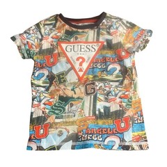 Guess Graphic T-Shirt Boys Multi Color Excellent All Over Print SIZE 3