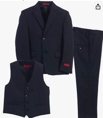 Black Gioberti 2T 3 Piece Suit, Wedding Formal