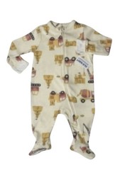 *OLD NAVY Footie Sleeper 2-Way Zipper Trucks Long Sleeve Pj’s Baby Boy Size 0-3m