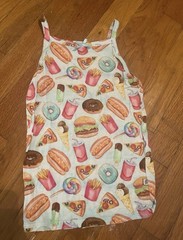 birdie bean 4T camisole Food Print Multicolor Bamboo Spandex Sleeveless Unisex