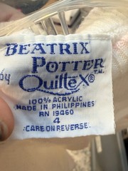 Beatrix Potter Vintage White Easter Spring Girls Cardigan Sweater Size 4T