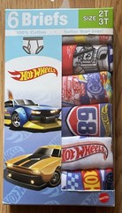 Boys Toddler Hot Wheels Pack of 6 Briefs Underwear 2T-3T New In Box
