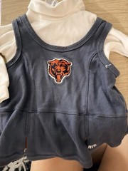 NFL Chicago Bears Logo 2pc Dress & Long Sleeve Bodysuit Set Cotton 12M