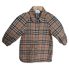 Burberry London Girls Nova Check Plaid Shirt Dress Size 2Y/92 Beige