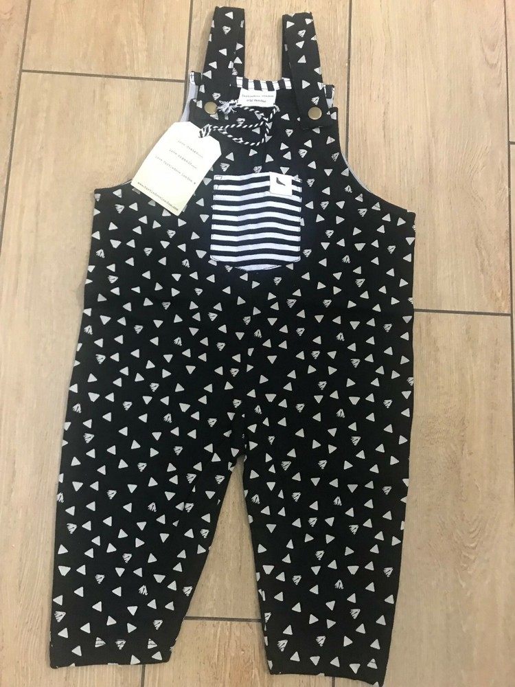 Turtledove London Printed Baby Boy Overalls 6/12 Months NWT