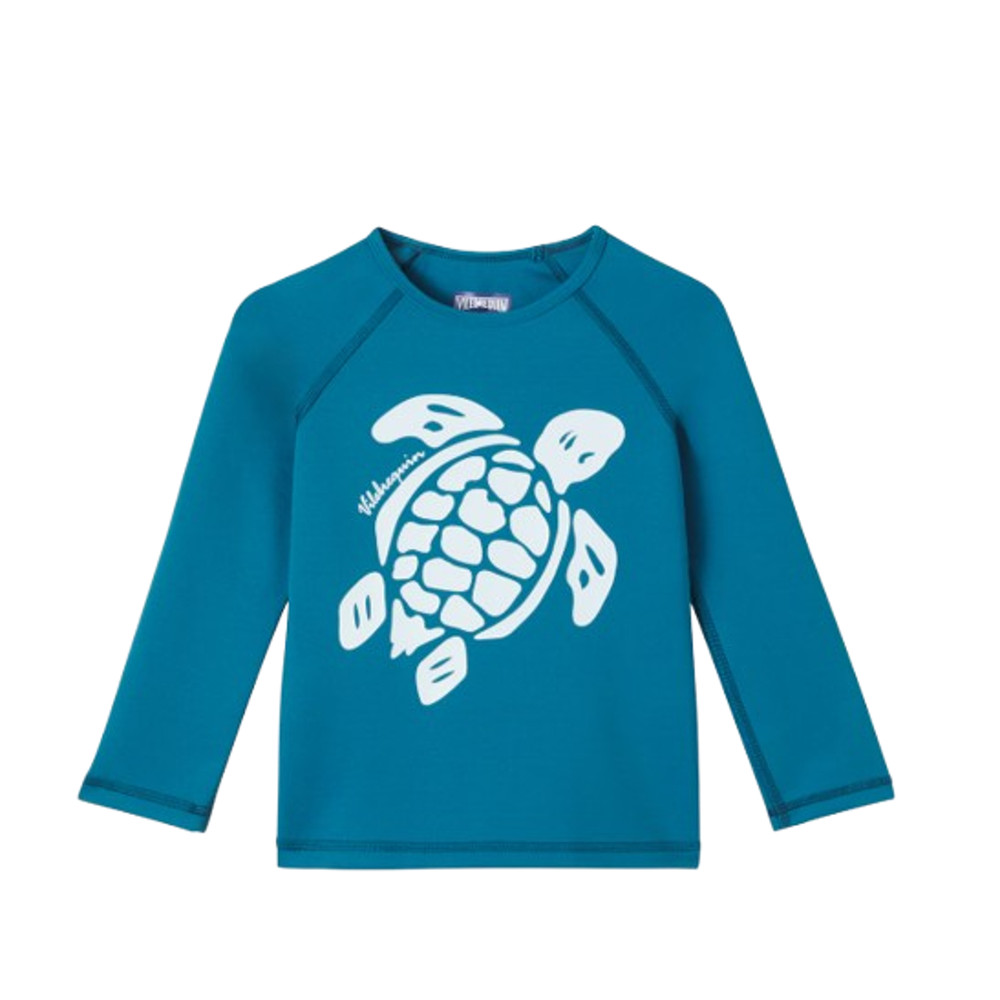 VILEBREQUIN Kid’s Glassy Printed Rashguard Top 3/4 Years Old 6 ANS Paon Blue NWT