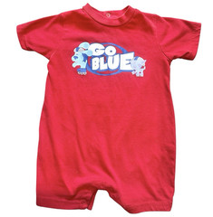 VTG y2k Blue’s Clues Red Boys Romper One-Piece 18M Short Sleeve nostalgic red