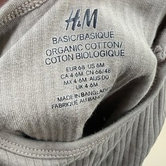 H&M Baby Rib Knit Bodysuit Size 6 Months Neutrals Basics Organic Cotton