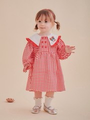 Red Gingham Dress Size 90 (18-24m)